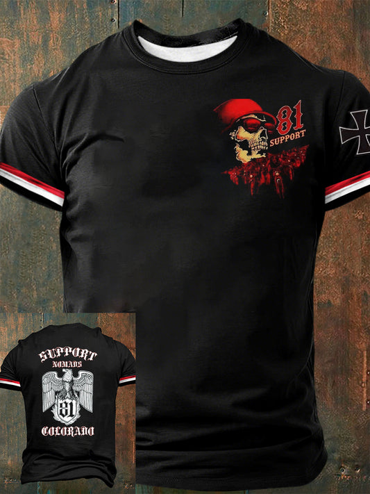 Herren Retro deutsche Kultur und Kunstdruck Casual T-Shirt