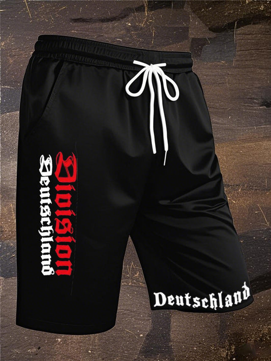 Herren Retro deutsche Kultur muster Freizeit shorts