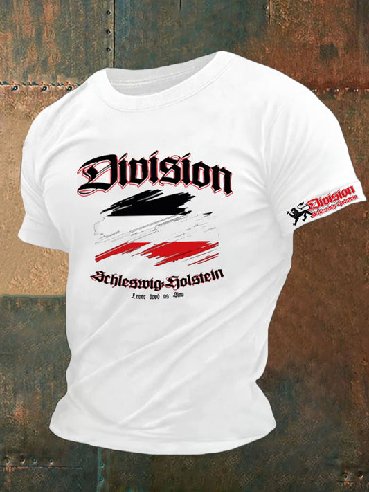 Herren Retro Deutsches Kultur muster Lässiges Kurzarm-T-Shirt