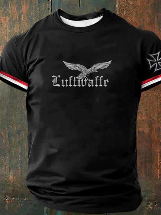 Herren Retro Deutsches Kultur muster Lässiges Kurzarm-T-Shirt