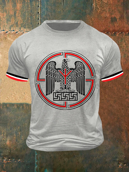 Männer Deutschland Adler Print Vintage Mode Kurzarm T-Shirt