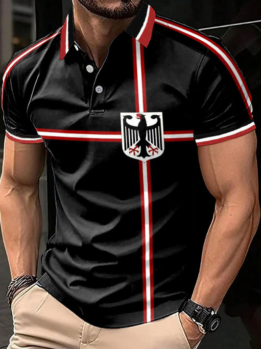 Herren-Tops mit deutschem Druck, lässig