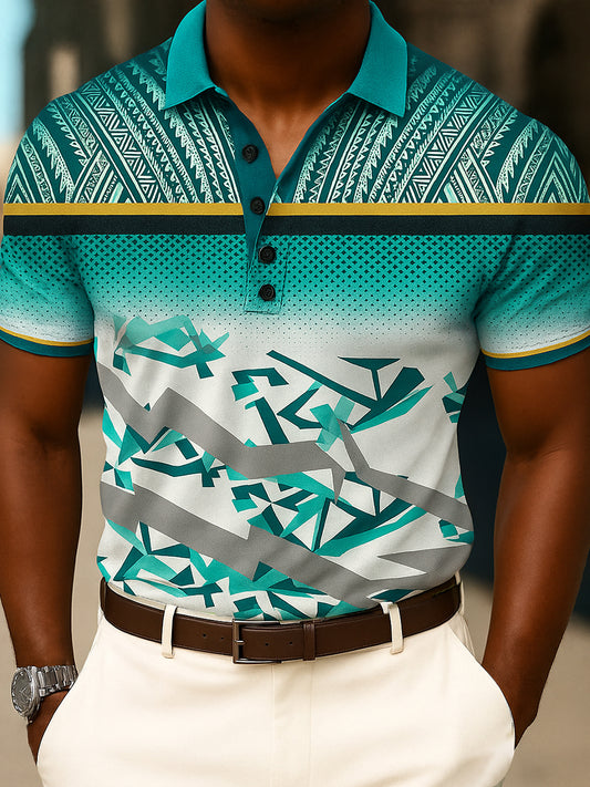 Herren Vintage Holiday Business Casual Polo Shirt