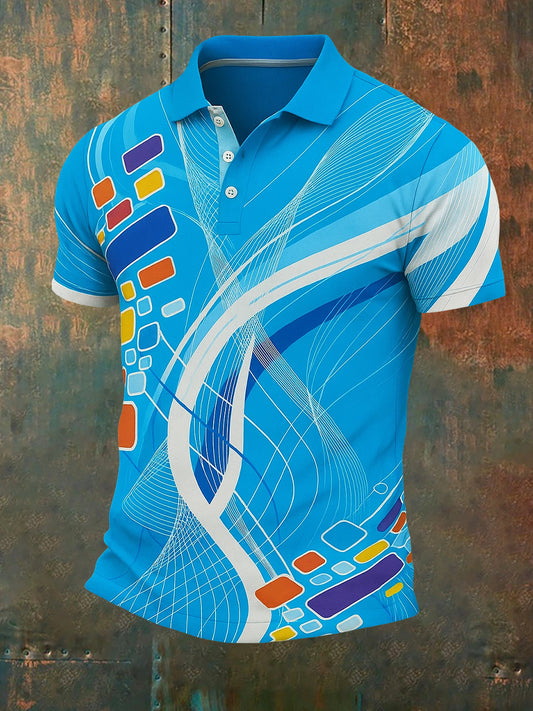 Herren Vintage Holiday Business Casual Polo Shirt