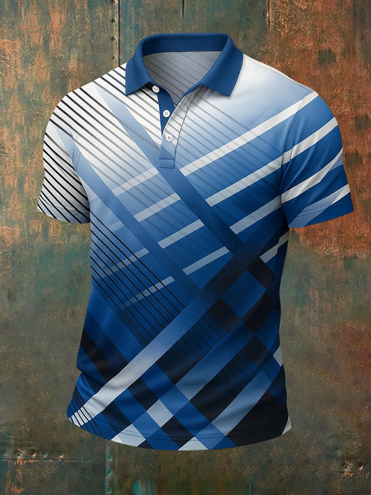 Herren Vintage Holiday Business Casual Polo Shirt