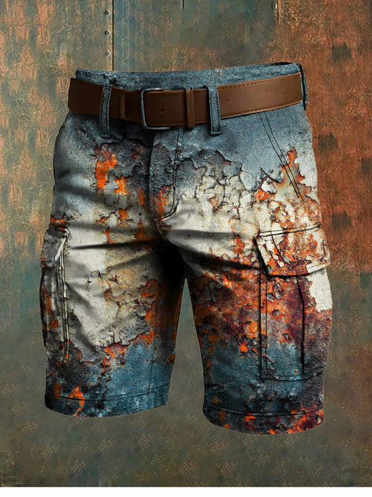 Herren Retro Urlaub Business Art Print Freizeit shorts