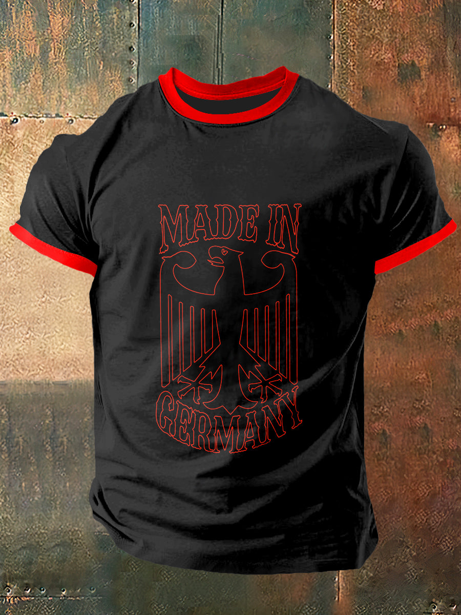 Herren-T-Shirt mit kurzen Ärmeln, Vintage-Mode