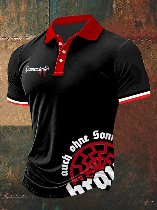 Herren Snne studia 88 Print Polo Hals Kurzarm T-Shirt