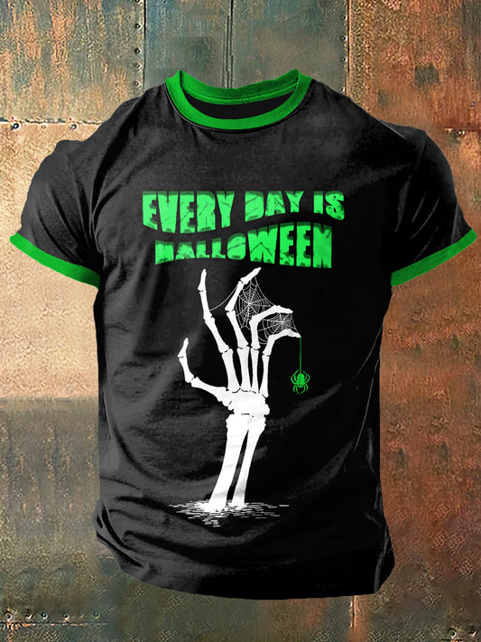 Männer jeden Tag ist Halloween Print Vintage Mode Kurzarm T-Shirt