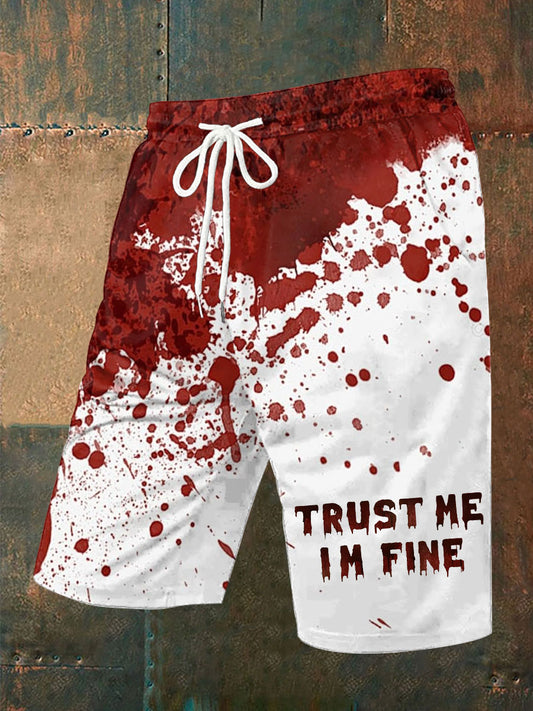 Männer vertrauen mir, ich bin fein blutige Kunst bedruckte Shorts