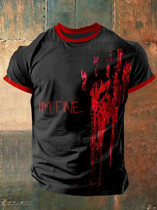 Herren Ich bin klein gedruckt Vintage Mode Kurzarm T-Shirt