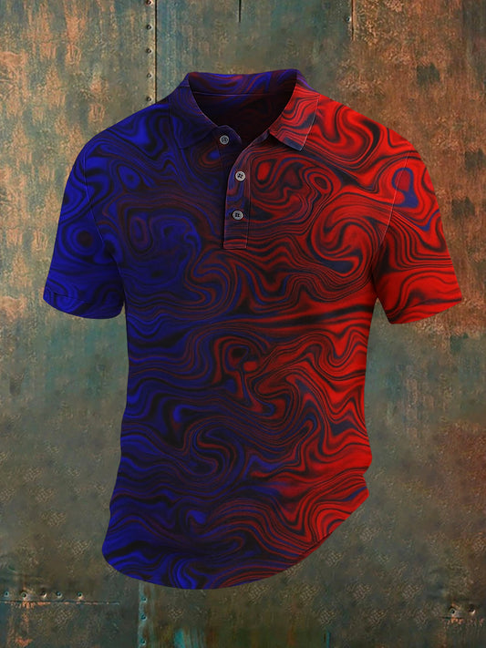 Herren Vintage Holiday Business Casual Polo Shirt