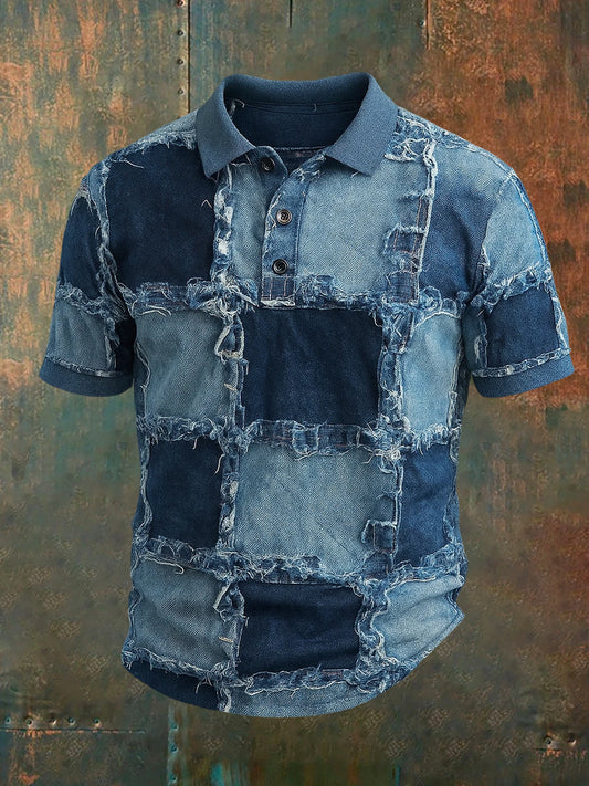Herren Vintage Holiday Business Casual Polo Shirt