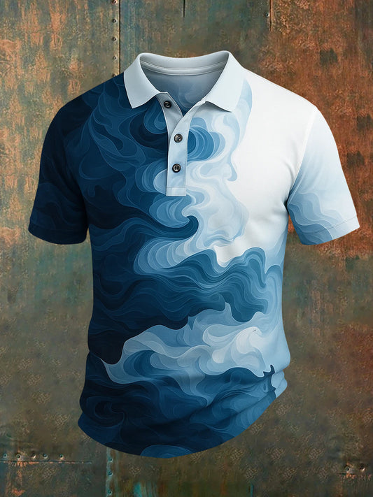 Herren Vintage Holiday Business Casual Polo Shirt