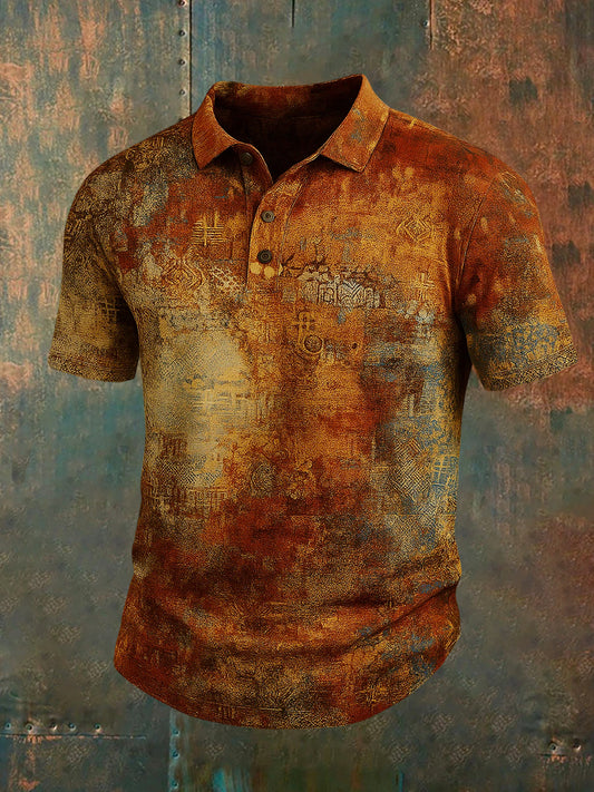 Herren Vintage Holiday Business Casual Polo Shirt
