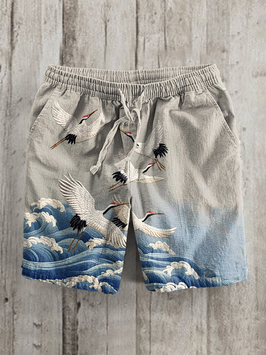 Japanische Kunst bedruckte Shorts für Männer
