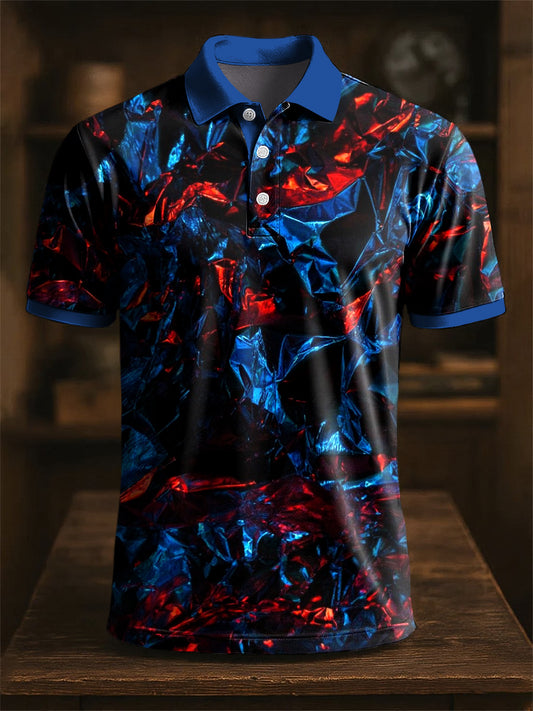 Kunst abstraktes Farb textur druck lässiges Polos hirt