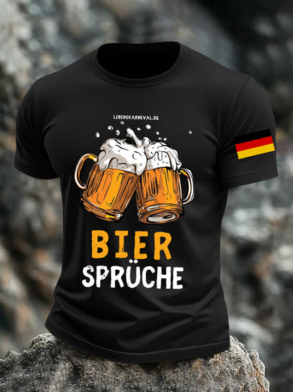 Herren Oktoberfest Bier Bedrucktes T-Shirt