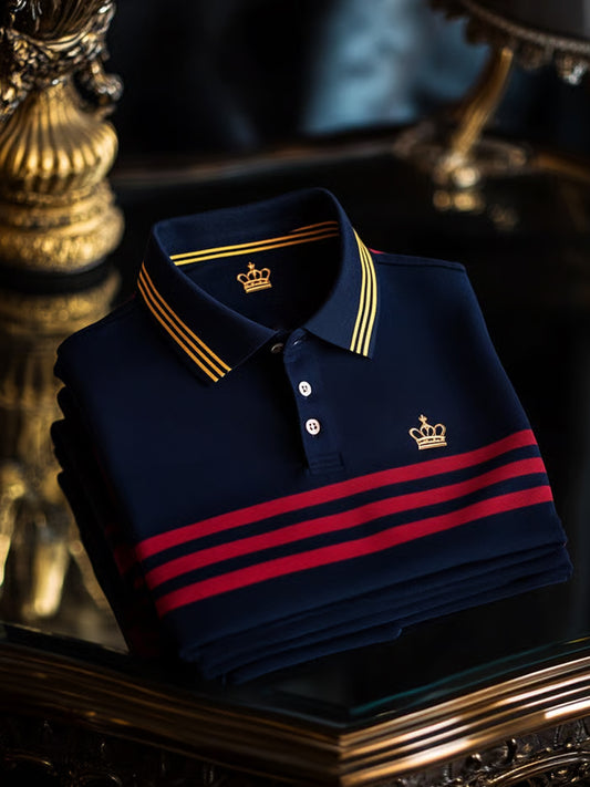 Herren Vintage Holiday Business Casual Polo Shirt