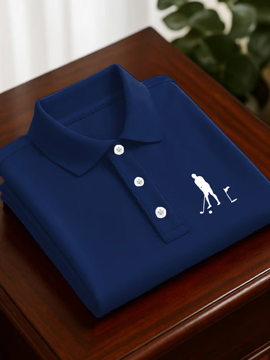 Herren Vintage Holiday Business Casual Polo Shirt