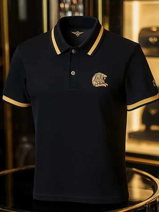 Herren Vintage Holiday Business Casual Polo Shirt