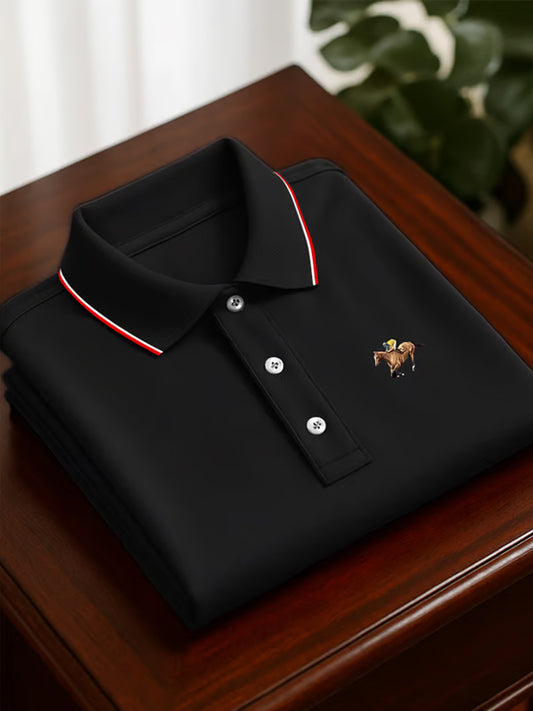 Herren Vintage Holiday Business Casual Polo Shirt