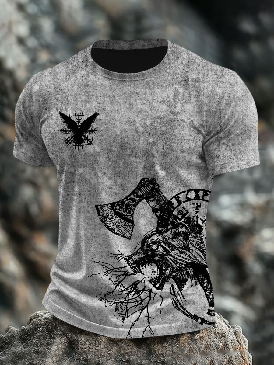 Bedrucktes T-Shirt für Herren Viking