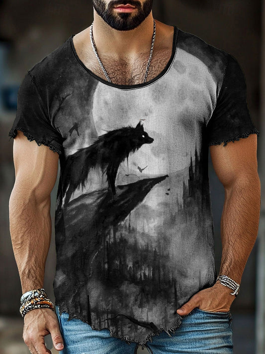 Herren Wolf Fransen T-Shirts