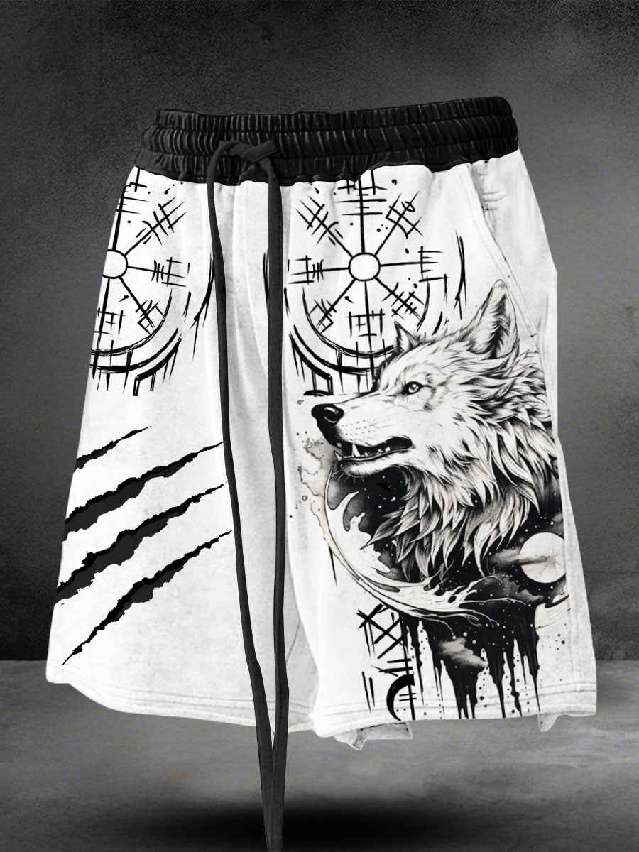 Herren Viking Wolf Scratch Shorts