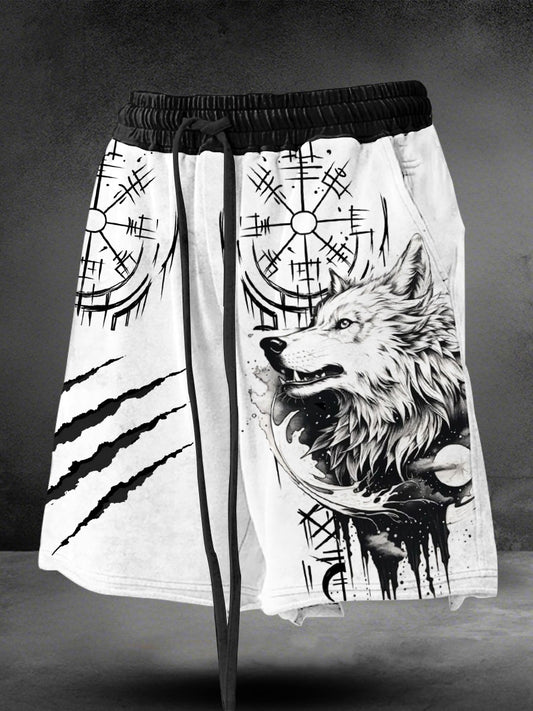 Herren Viking Wolf Scratch Shorts