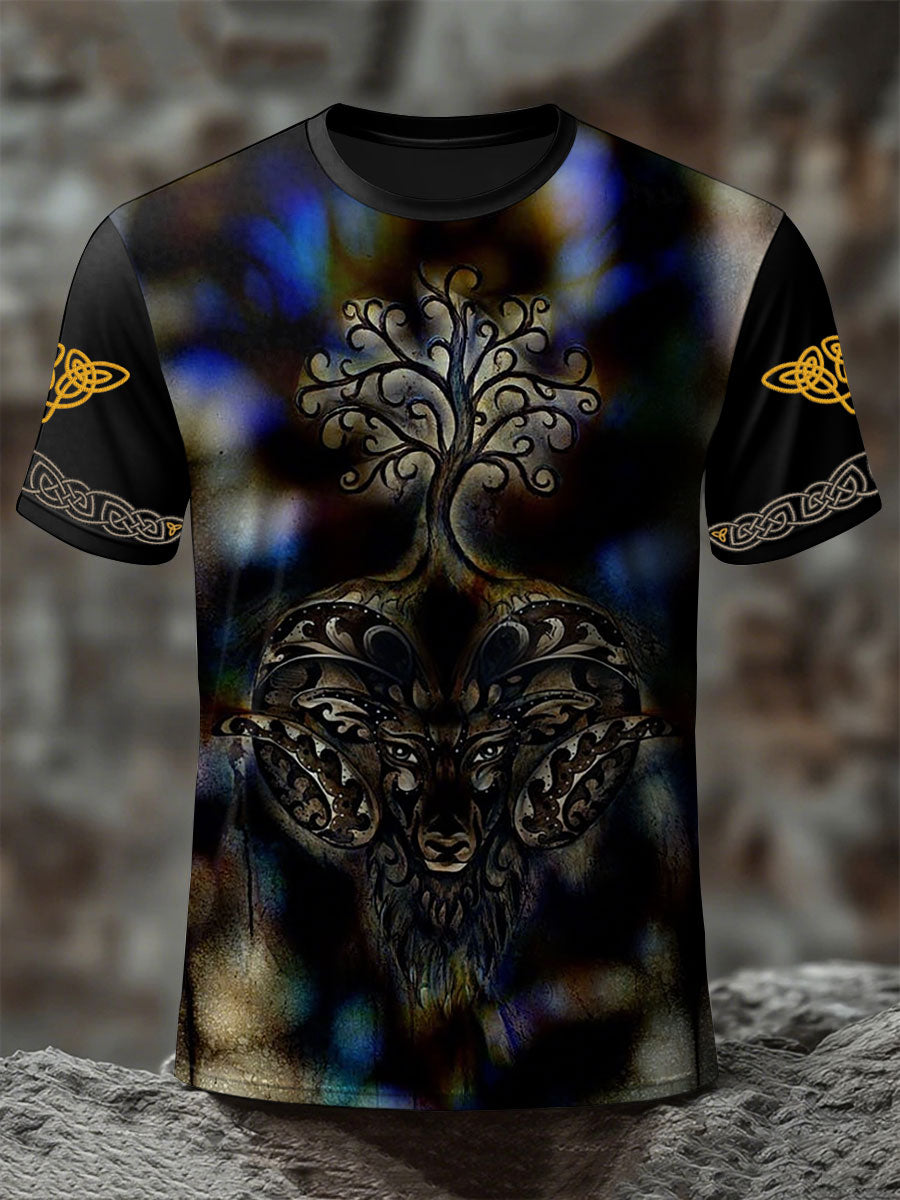 Männer Wikinger Baum des Lebens T-Shirts