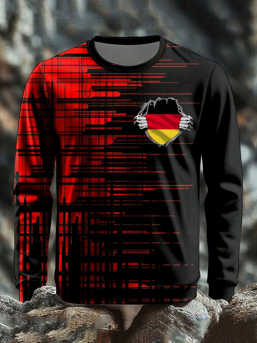 Langärmliges T-Shirt für Männer Deutschland bedruckt
