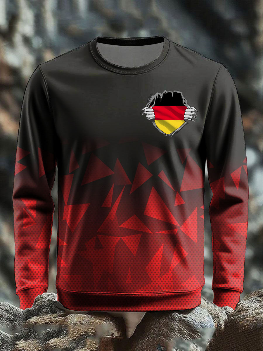 Langärmliges T-Shirt für Männer Deutschland bedruckt
