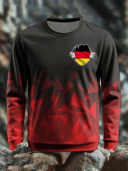 Langärmliges T-Shirt für Männer Deutschland bedruckt