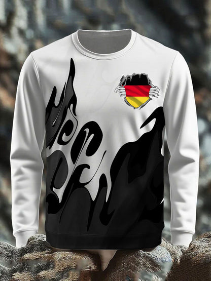 Langärmliges T-Shirt für Männer Deutschland bedruckt