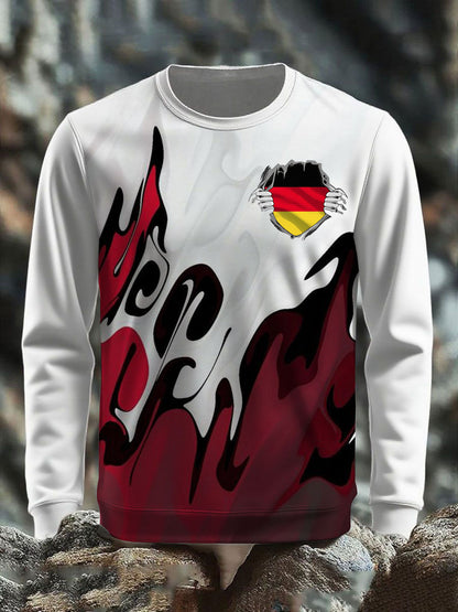 Langärmliges T-Shirt für Männer Deutschland bedruckt
