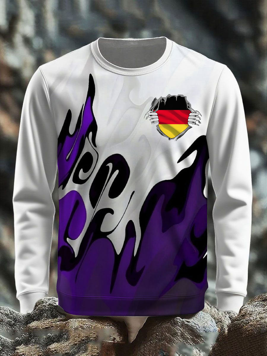 Langärmliges T-Shirt für Männer Deutschland bedruckt