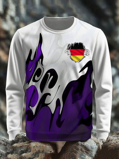 Langärmliges T-Shirt für Männer Deutschland bedruckt