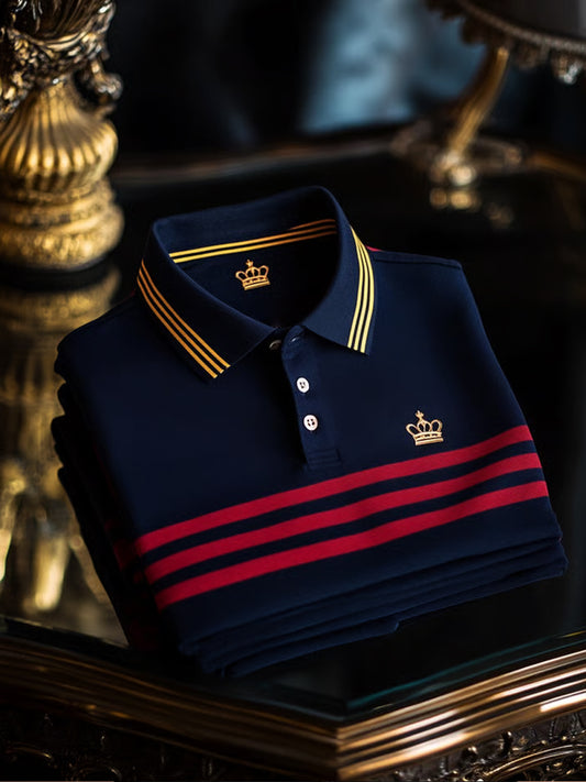 Herren Vintage Holiday Business Casual Polo Shirt
