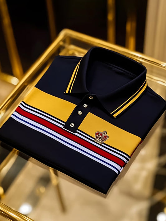 Herren Vintage Holiday Business Casual Polo Shirt