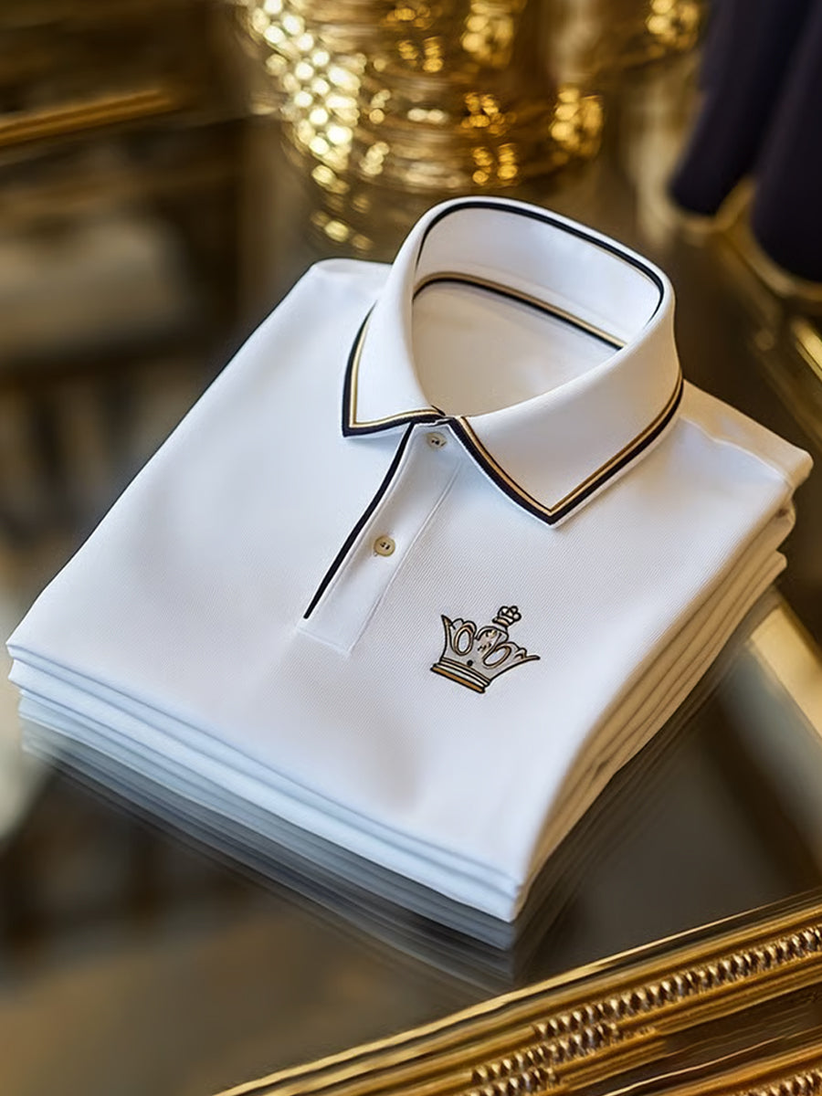 Herren Vintage Holiday Business Casual Polo Shirt