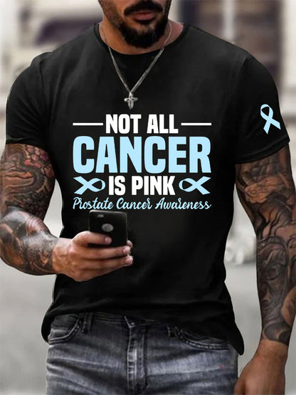 Männer Prostata krebs Bewusstsein Print Casual T-Shirt