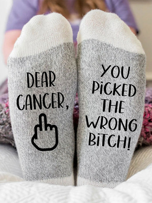 Hey Krebs du hast die falsche Schlampe Unisex-Socken ausgewählt