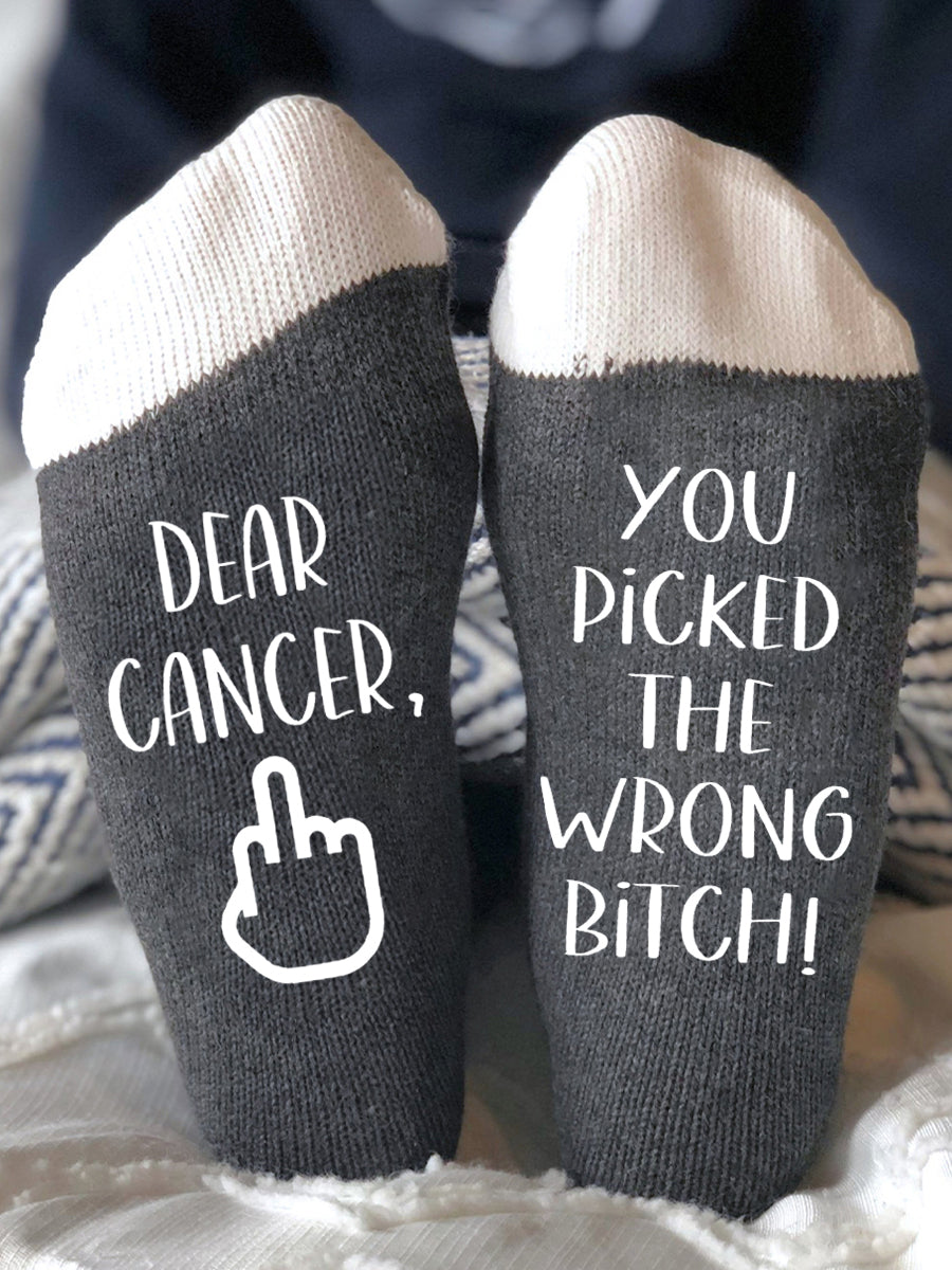 Hey Krebs du hast die falsche Schlampe Unisex-Socken ausgewählt