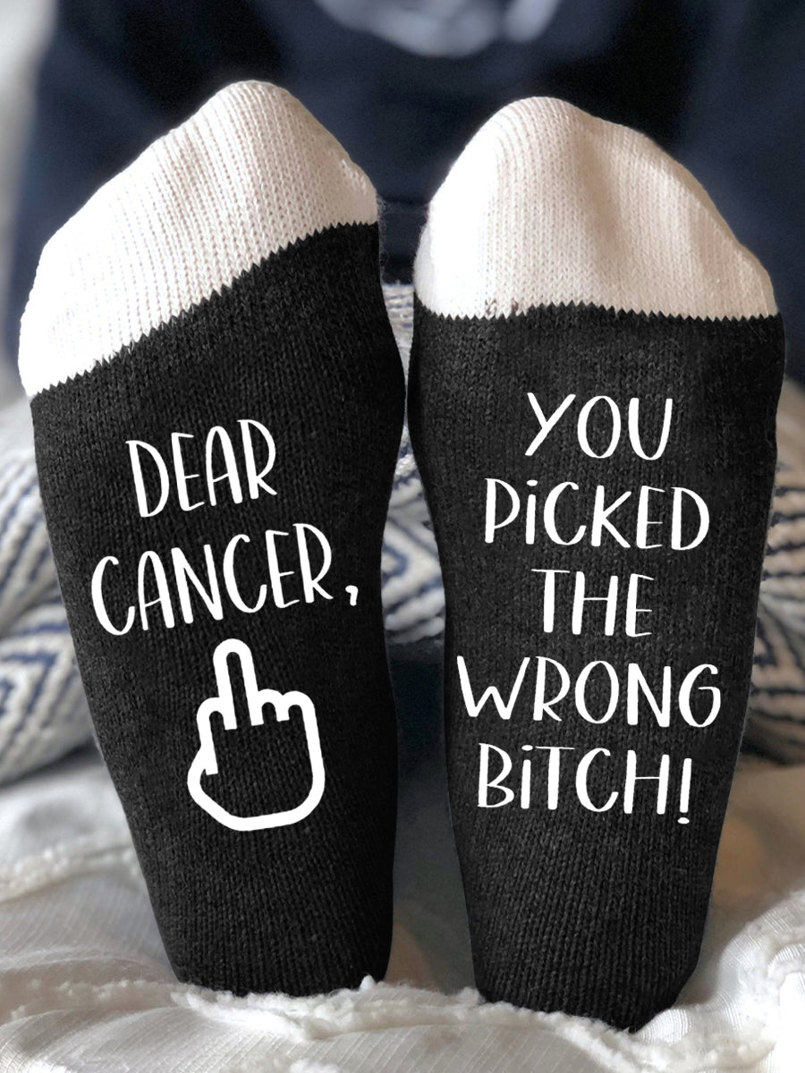 Hey Krebs du hast die falsche Schlampe Unisex-Socken ausgewählt