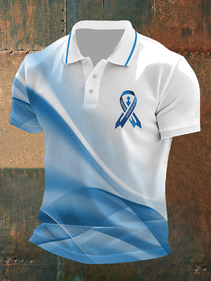 Männer Prostata krebs Bewusstsein Print Casual Top