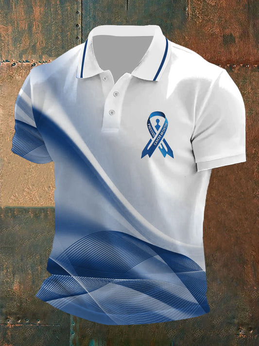 Männer Prostata krebs Bewusstsein Print Casual Top