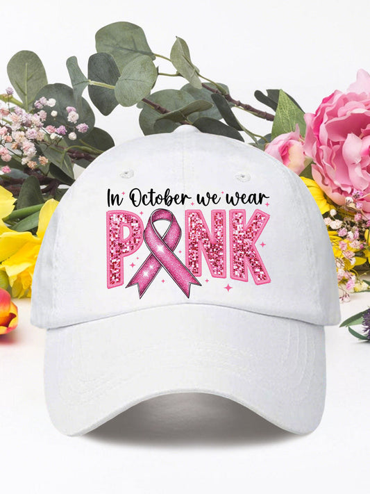 Im Oktober tragen wir rosa Brustkrebs neutrale Hüte