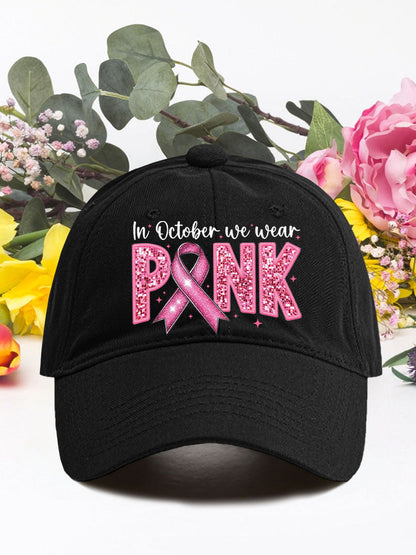 Im Oktober tragen wir rosa Brustkrebs neutrale Hüte