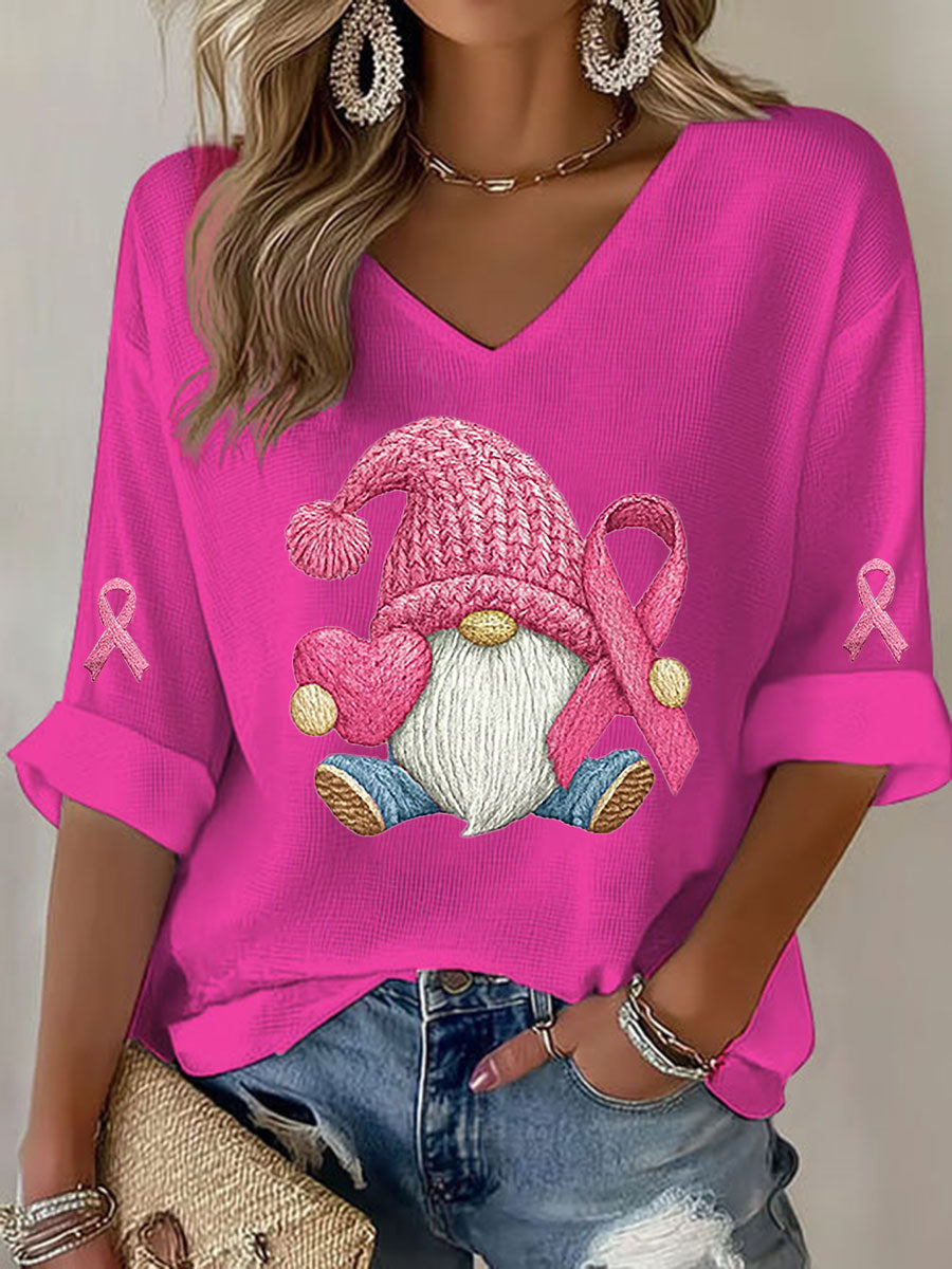 Frauen Brustkrebs Bewusstsein Rosa Band Print T-Shirt